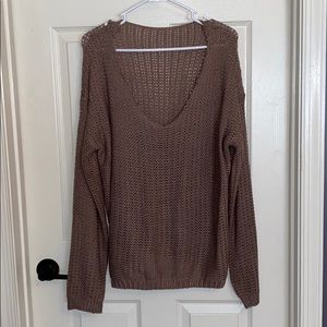 Loose scoop neck sweater